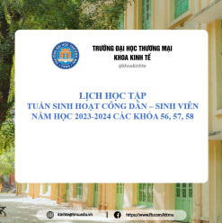 Lịch học tập tuần sinh hoạt công dân - sinh viên  năm học 2022-2023